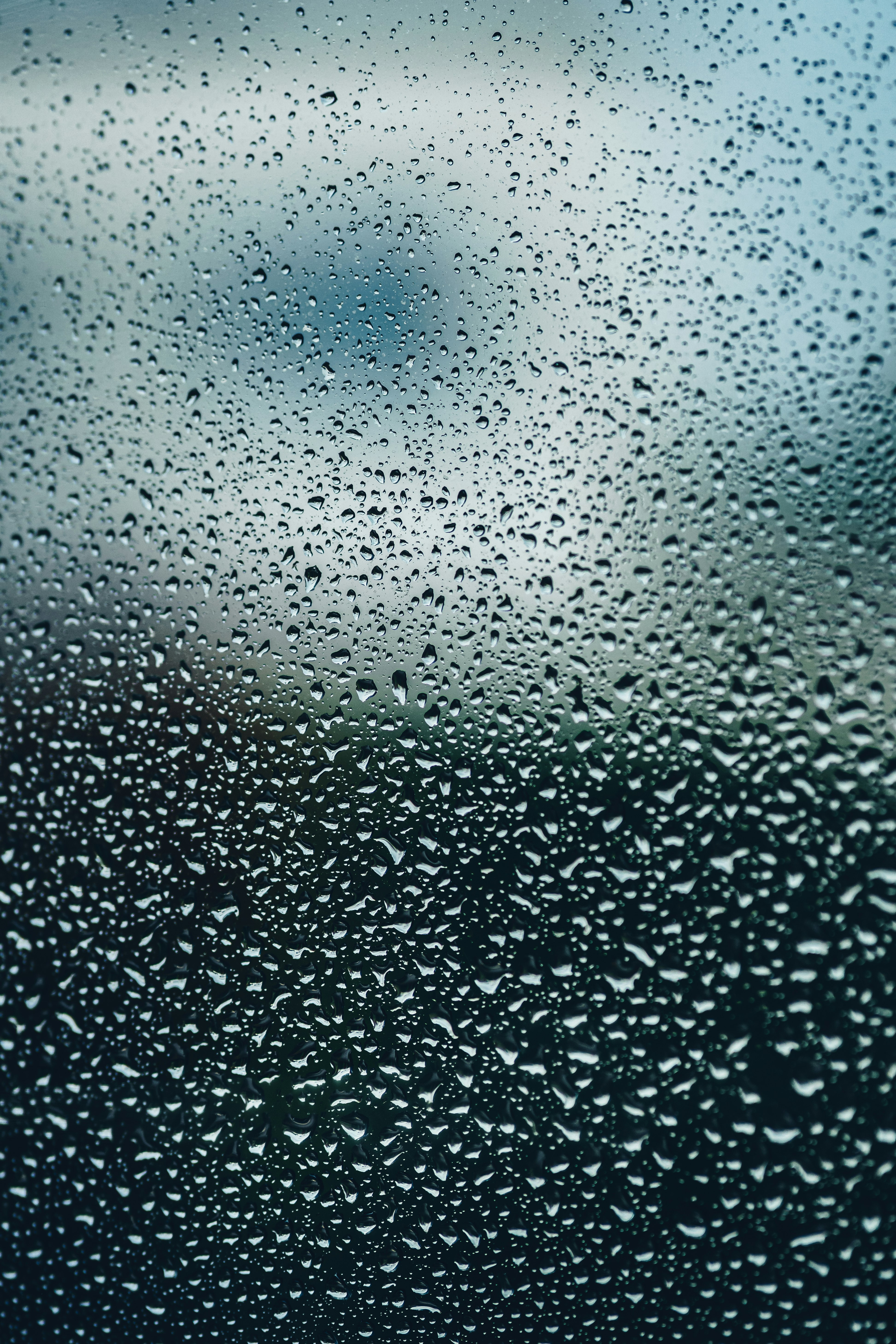 water droplets on glass panel